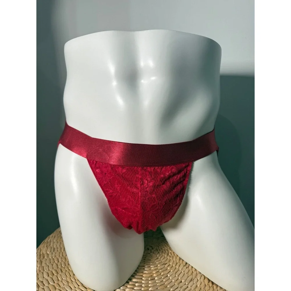 Cosabella Red‎ Never Say Never Lace Sports Brief Luxury Designer Underwear XL